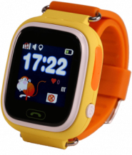 Детские часы с gps Q90 жёлтые