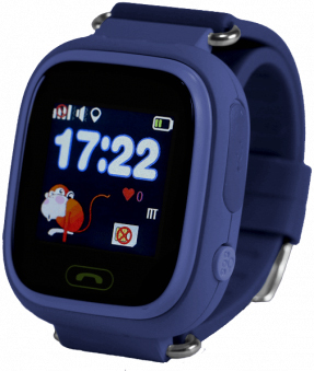 Детские часы с gps Q90 тёмно-синие
