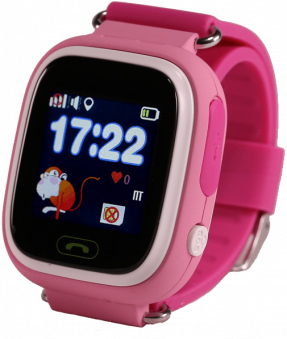 Детские часы с gps Q90 Розовые
