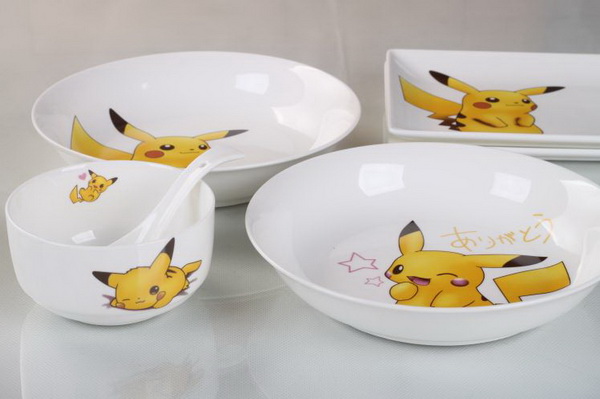 Фарфоровая посуда для детей с покемоном Пикачу